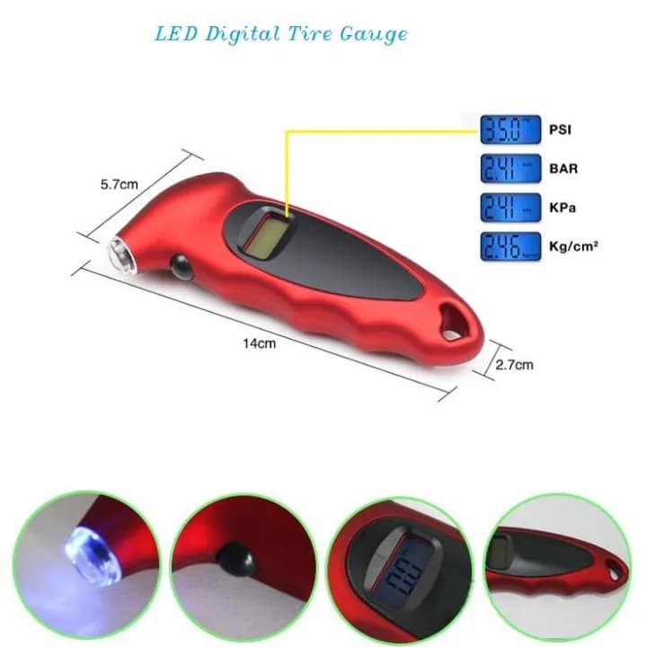 Digital LCD Car Tire Tyre Air Pressure